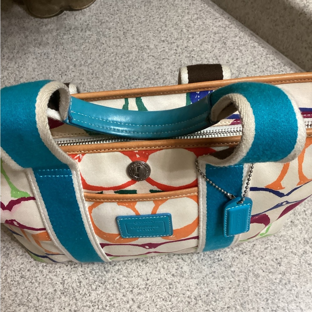 Colorful Coach Women's Tote Bag - Picture 2 of 12